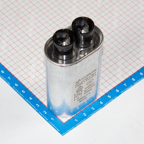 HCH-212105A - конденсатор высоковольтный (1.07мкФ±3%, 2100В AC, 10МОм, 50х33х90мм, QC-2*2) - производство Elcomtec