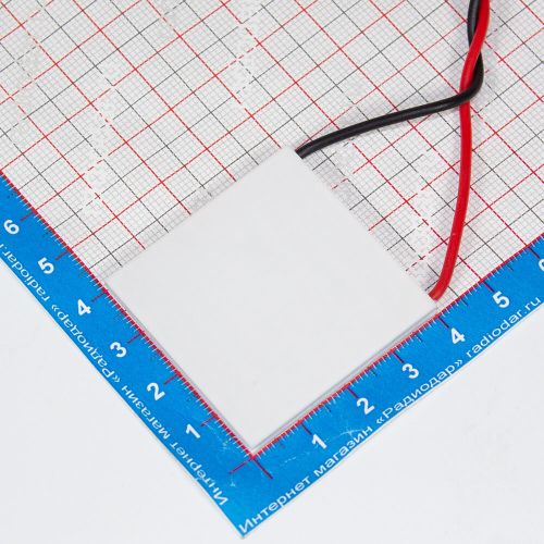 TEC1-12712 - термоэлектрический модуль элемента Пельтье (16В, 12А, 102Вт, 67°С, 40*40*4мм)